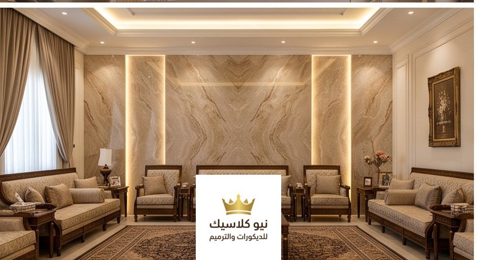 بديل الرخام للمجالس – ديكور فاخر في الرياض من نيوكلاسك